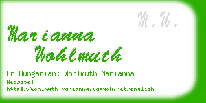 marianna wohlmuth business card